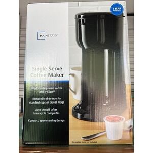 Mainstays Single Serve Dual Brew Coffee, Black, MODEL 202140